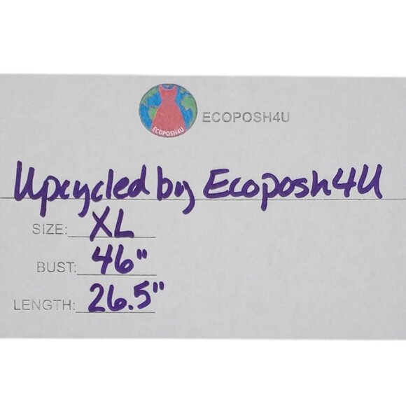 Womens Upcycled Distressed Flannel with "Rockin Xmas Tree" Embroidered Patch XL - Picture 9 of 9